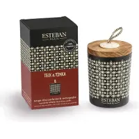 Esteban Teak en Tonka geurkaars