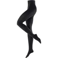 Burlington Damen Argyle Affair gedessineerd katoen panty dames black - maat 3000