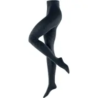 Burlington Argyle Affair gedessineerd katoen panty dames blauw - maat 40-42