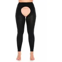 Glamory Panty's 'Breeze 60 Ouvert Microfaser Fußlose Strumpfhose' zwart