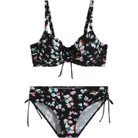 Bonprix Bikini rosa / zwart / wit