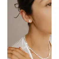 Hey Happiness Oorbellen 'Dot Pearl' zilver