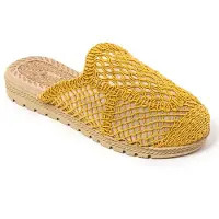 Brasileras Huisschoenen 'Suna' mosterd