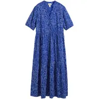 Bonprix Blousejurk blauw / wit