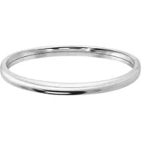 Lucardi Dames Zilveren bangle 5mm - Armband - 925 Zilver - Zilverkleurig - 65 mm