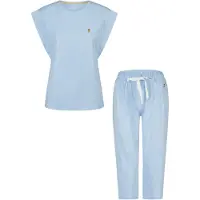 Louise Pyjama 'Capri Three Quarter' blauw