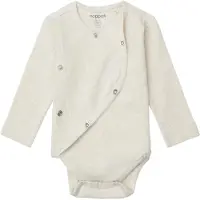 Noppies baby newborn romper Nono van katoen Ecru Jongens Stretchkatoen V-hals - maat 62