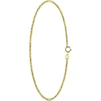 Lucardi Dames 14 Karaat geelgouden armband diamond cut - Armband - 14 Karaat Goud - Geelgoud - 19 cm