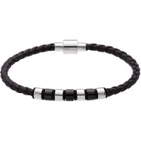 Lucardi Armband zwart / zilver