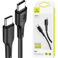 Usams Kabel U43, USB-C naar USB-C, 100W PD, snelladen, 5A, 1,2 meter, zwart/zwart, modelnummer: US-SJ459