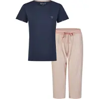 Louise Pyjama 'Essential Capri' blauw denim