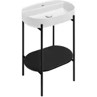 Sapho Puno Zuil met de wastafel 60x86x39,6cm, zwart