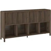 En.casa Sideboard Lukkodso 77x145x30 cm walnootkleurig []