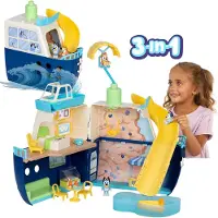 Moose BLUEY - 3 in 1 Transformerend Cruiseschip Speelset - Incl. Bluey en Bingo speelfiguren - Uitklapbaar