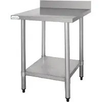 Vogue RVS werktafel met achteropstand 60(b)x90(h)x60(d)cm