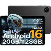 Doogee Tab A9 Pro -Tablet-Android 15- 10,1 inch HD IPS -24GB ROM+128GB ROM（2TB TF）-BT5.0-6580mAh/18W-Dubbele luidsprekers-Face ID-5G Wi-Fi-A GPS-GPS-Zwart