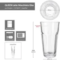 MamboCat 12-delige set QUEEN Latte Macchiato glazen stapelbaar van glas - 27022041