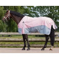 QHP Regendeken met fleece 0gr Turnout Collection - maat 125/165 - primrose