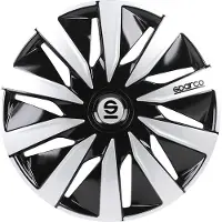 Sparco Wieldoppen Lazio 13 inch Zwart Zilver - 4 stuks