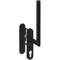Hardbrass Hefschuifdeurgreep Toledo Enkel PC69 | Puur Zwart