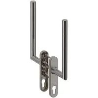 Hardbrass Hefschuifdeurgreep Toledo dubbel PC69 - RVS