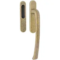 Hardbrass Hefschuifdeurgreep Priamo enkel PC69 - messing getrommeld