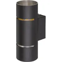 Action Wandlamp Wandlamp Spotlamp LED woonspiegellamp met UP DOWN functie, metaal zwart, 1x LED 1x 9W 1x 800 lm, HxB 20x8 cm