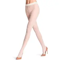Falke Shell Fragments gedessineerd materiaal transparent 20 DEN panty dames wit - maat S