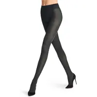 Falke Dovetail eenkleurig materiaal half ondoorzichtig 50 DEN panty dames zwart - maat S-M
