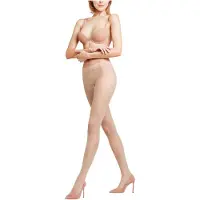 Falke Shelina eenkleurig materiaal transparant 12 DEN panty dames bruin - maat S-M