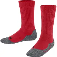 Falke Active Warm dik ademend wol functioneel materiaal sokken kinderen rood - maat 35-38
