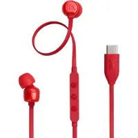 JBL Tune 310c Usb-c Red In-ear Bedrade Oordopjes Rood