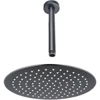 FortiFura Calvi Hoofddouche - 30cm - rond - plafondarm 20cm - PVD - geborsteld gunmetal (antraciet) SW1139123/SW720558