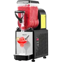 Vevor Slusjemachine 6 liter, professionele ijsmachine met automatische reinigingsfunctie, margarita-machine voor restaurants, bars en feesten. Geschikt voor slushijs, margaritas en milkshakes