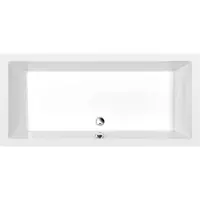 Polysan Deep Rechthoekige douchebak met ondersteuningsframe 160x75x26cm, wit