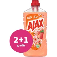 Ajax 2+1 Gratis: Allesreiniger Fête Des Fleurs Peach 1 Liter