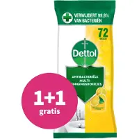 Dettol Antibacteriële Multi-Reinigingsdoekjes Sprankelende Citroen 72 St Doekjes