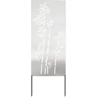 vidaXL Tuin Privacy Scherm Bloemen Zilver 50 x 140 cm Roestvrij staal
