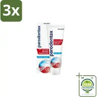 Parodontax 3 x - Tandpasta - Active Repair Tandvlees - Fresh Mint - 75 ml - Grootverpakking - Tandvlees Herstellen - Bloedend Tandvlees - Gezwollen Tandvlees - Tandplak Verwijderen - Frisse Adem