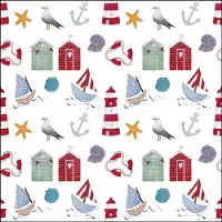Ambiente Lunch servetten Nautical items - - 33x33 cm