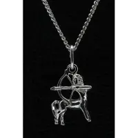 MOOYE ® - Collectie Zilveren Sterrenbeeld Boogschutter ketting hanger - klein