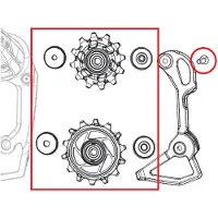 Sram 11.7518.093.013: Set katrollen voor Rival eTap AXS, 12 tanden