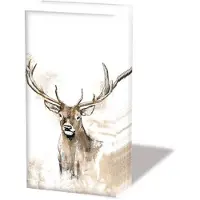 Ambiente Zakdoeken Antlers - - 21x21 cm
