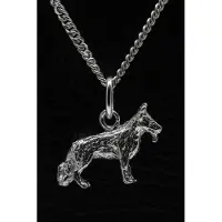 MOOYE ® - Collectie Zilveren Duitse herder ketting hanger - klein