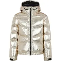 Protest ski-jas Nelli Jr goud metallic Skijack Meisjes Polyester Capuchon - maat 140