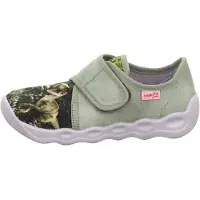 Superfit Huisschoenen 'BUBBLE' bruin / groen / pastelgroen / donkergroen