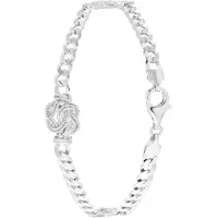 Lucardi Unisex Armband Surinaamse mattenklopper - Echt Zilver - Armband - Cadeau - 17 cm - Zilverkleurig