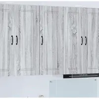 vidaXL Vaatwasserfront, model Kalmar, Sonoma-grijs, 40 x 31 x 100 cm