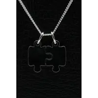 MOOYE ® - Collectie Zilveren Puzzelstuk ketting hanger - middel