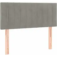 vidaXL Hoofdbord 90x5x78/88 cm fluweel lichtgrijs
